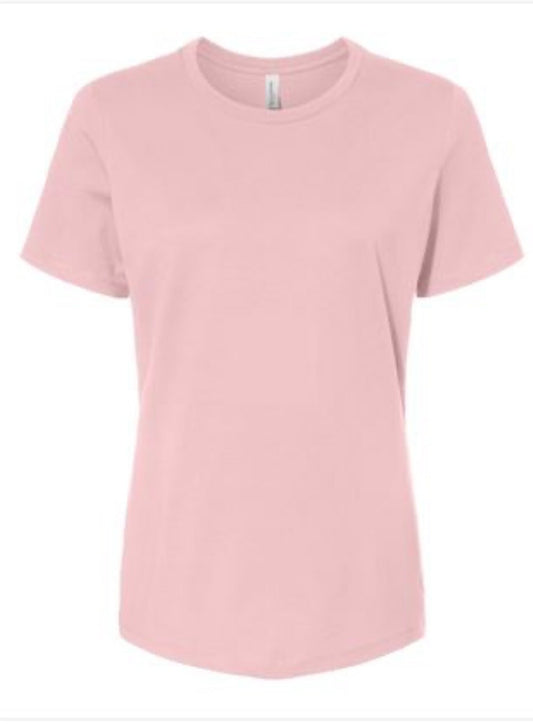 Bella & Canvas Pink Relaxed Jersey Style tee XLARGE-Womens