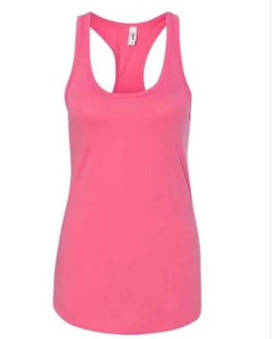 Hot Pink Raceback Tank LARGE